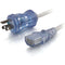 C2G 8ft 18 AWG Hospital Grade Power Cord (NEMA 5-15P to IEC320C13) - Gray with Clear Connectors